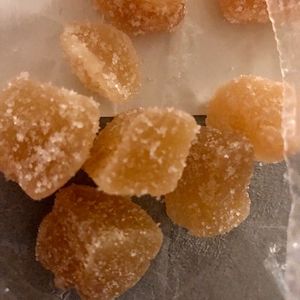 Chunks of crystallized ginger